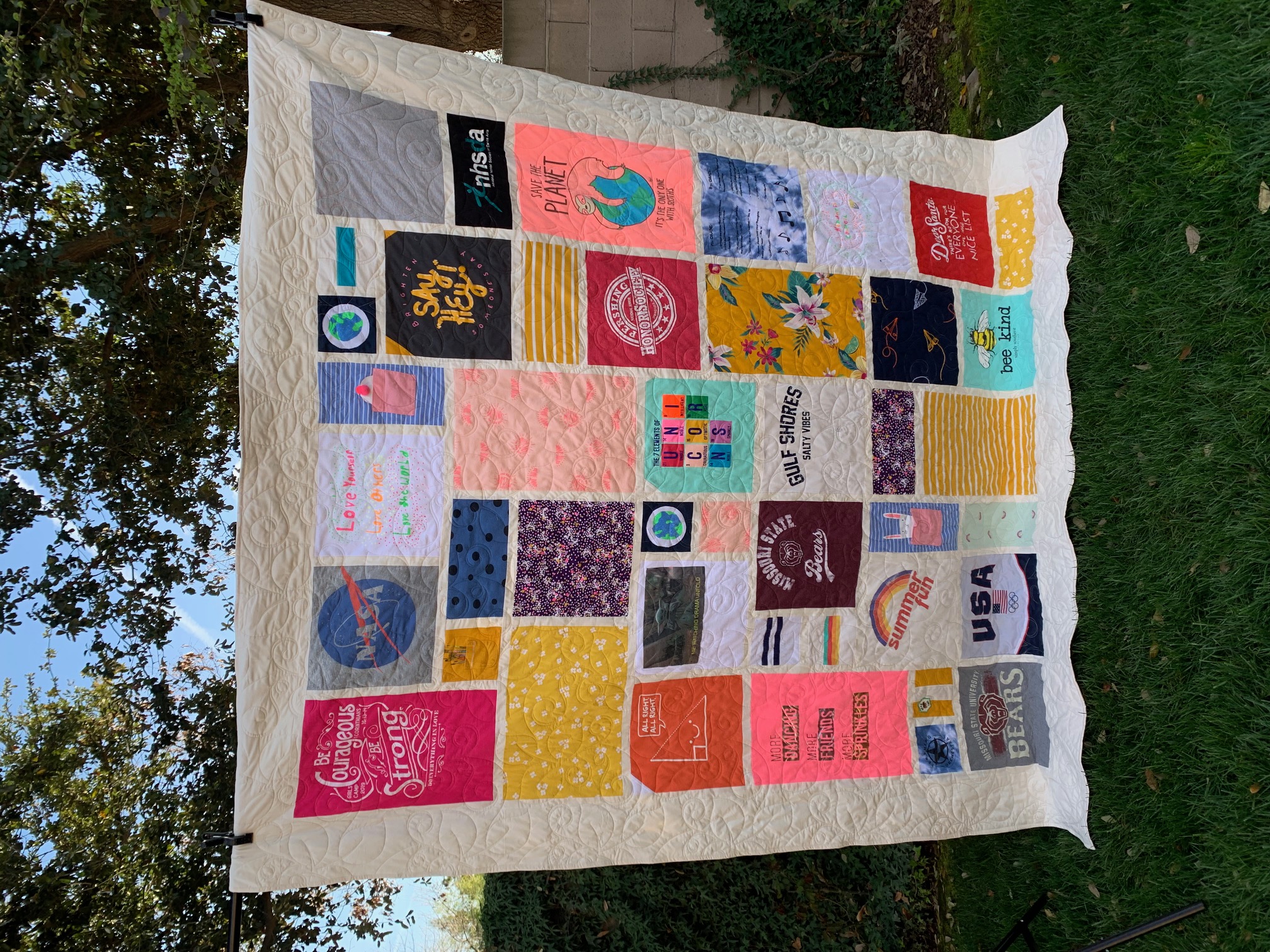 Finished memory quilt